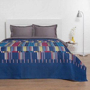 Покрывало Экономь и Я Ультрастеп "Геометрия" 180х210±5см, микрофайбер, пл.215г/м2, 100% полиэстер 4072856 000000000001200072