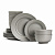 Набор столовой посуды 18 предметов LUCKY полосы молочный керамика 000000000001221944
