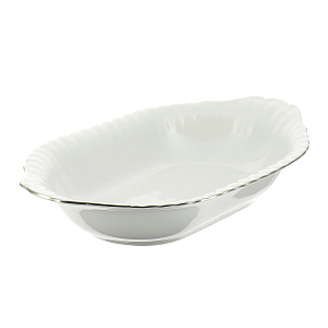 Овальное блюдо глубокое Платиновая отводка Porcelaine Czech Gold Hands, 33 см 000000000001136271