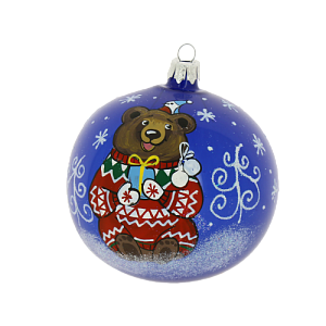 Декоративное украшение 10см Шар 5 БИРЮСИНКА Карнавал стекло 000000000001191689