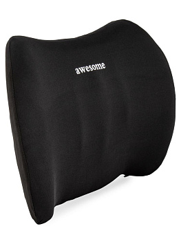 Подушка 41х29см для спины черная с эффектом памяти пена полиэстер 000000000001228540