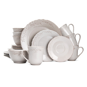 Набор столовой посуды 20 предметов LUCKY классик керамика Набор столовой посуды 20 предметов LUCKY классик керамика 000000000001221946