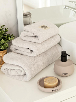 Полотенце 70х130см DE'NASTIA SOFT COLLECTION светло-серый хлопок-100% 000000000001216098