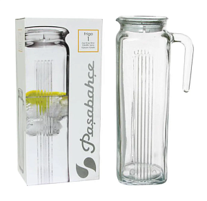 FRIGO Кувшин 1л PASABAHCE белая крышка стекло 80050WSL 000000000001113900