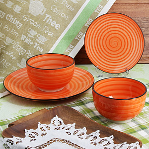 Обеденная тарелка Оранжевая Matissa, 27 см 000000000001115864