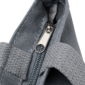 Сумка-шоппер с брелком (холст) 38х33х5см серый поликотон 000000000001221690