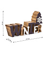 Декоративная фигурка 20х3,5х12см DE'NASTIA Winter серый/белый дерево манго 000000000001229663