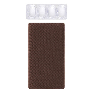 Шторка для ванной 200x200см DE'NASTIA Эмбосс коричневый микрофибра полиэстер 000000000001219123