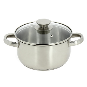 Кастрюля со стеклянной крышкой Алко, 2.4л 000000000001121323