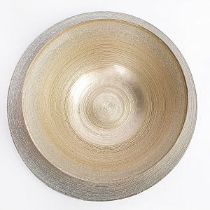 Тарелка обеденная 26см GLASSCOM перламутр/серебро champagne стекло 000000000001213211