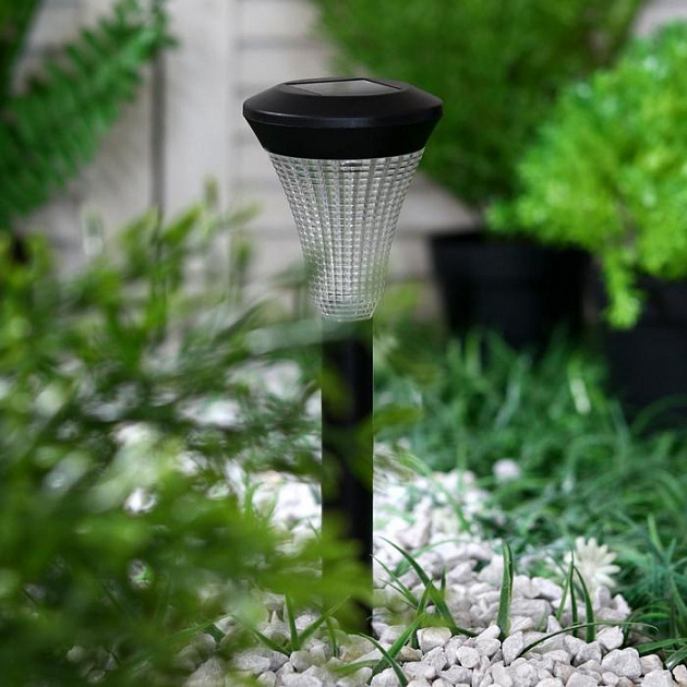 Фонарь садовый 31,5см D7см LUAZON LIQHTING Конус 1 LED на солнечной батарее пластик 000000000001211017