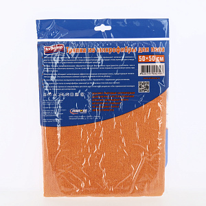 Тряпка для пола 50х50см 1шт AVIKOMP оранжевая микрофибра полиэстер/ полиамид 000000000001212932