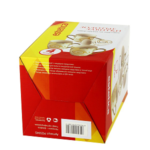 Набор кружек на подставке Золотые Завитки Matissa, 300мл, 4 шт. 000000000001073923