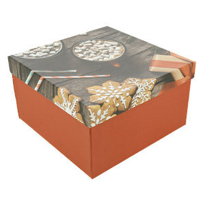 Коробка подарочная 23x23x13см РУТАУПАК Праздник для двоих квадратная 000000000001208372