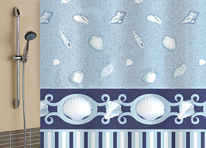 Штора для ванной V-Line, 180х180 см, полиэстер 000000000001022718