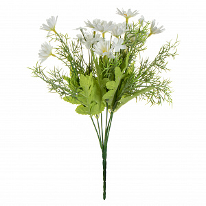 Цветок искусственный Ромашка 32,5см белая 000000000001218411