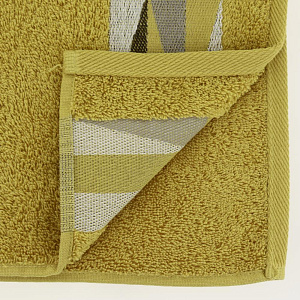 Полотенце 70х130см CLEANELLY BASIC Трианголи махровое плотность 460гр/м желтый 100% хлопок ПЦ3501-4477,15-0960 000000000001201419