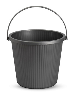 Ведро-стул 15л FORA с крышкой вельвет серый полиэтилен 000000000001227349