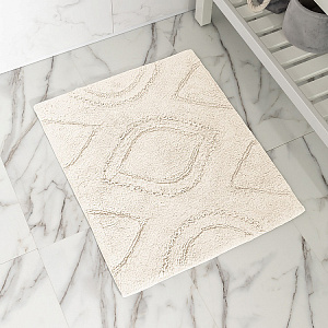 Коврик универсальный 50x60см DE'NASTIA рюши молочный хлопок 000000000001219587