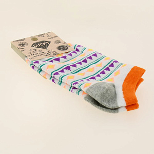 Носки женские р.36-39/23-25 LUCKY укороченные принт ананас 000000000001184375