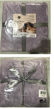 Плед LUCKY Поздравляю розы1 одноцвет. 150х200см 100%пэ лавандовый T040109 000000000001189178