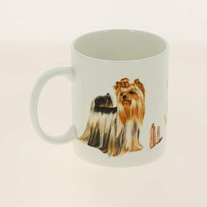 Кружка 420мл Человек собаке друг Йоркширский терьер костяной фарфор 000000000001193682