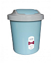 Контейнер для мусора 6л Ориджинал кофейный/небесный с крышкой с двойным механизмом открывания Svip Пластик SV4050 000000000001198203