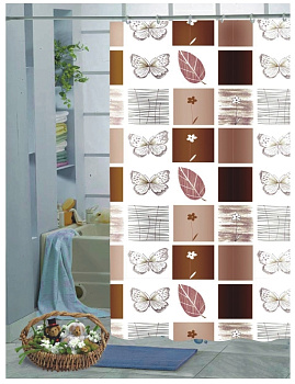 Штора для ванной HERBARIUM 180х200см PLE полиэстер PRIMANOVA DR-50034 000000000001201717