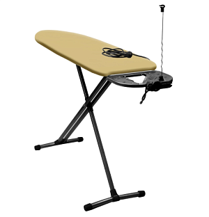 Доска гладильная 120х40см НИКА. EURO подставка под утюг. Розетка с удлинителем 1,9м. Золото. Гладильная поверхность-термостойкий пластик чехол-бязь 000000000001205064