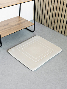 Коврик для туалета 50x60см DE'NASTIA Soft Collection мемори молочный полиэстер 000000000001229944