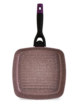 Сковорода Гриль 24см антипригарное покрытие бакелитовая ручка индукция фиолетовый Сковорода Гриль 24см антипригарное покрытие бакелитовая ручка индукция фиолетовый 000000000001228002