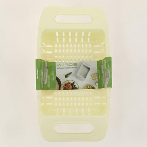 Дуршлаг 48х38см VERDEдля овощей в раковину универсальный желтый полипропилен 000000000001205685