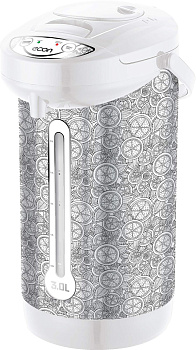 Термопот электрический 3л ECON ECO-301TP мощность 600Вт. Защита от перегрева, перепада напряжения. Функция повторного кипячения. Металлический корпус 000000000001212409