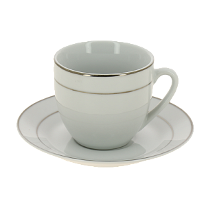 TUDOR Чайная пара 250мл с платиновым кантом,TUM250CP 000000000001193750