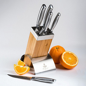 Набор ножей с подставкой 6 предметов TALLER Шеффилд нержавеющая сталь 000000000001009095