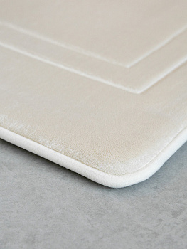 Коврик для туалета 50x60см DE'NASTIA Soft Collection мемори молочный полиэстер 000000000001229944
