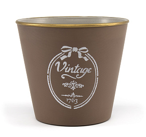 Кашпо 11х10см Vintage Стакан микс пластик 000000000001216372
