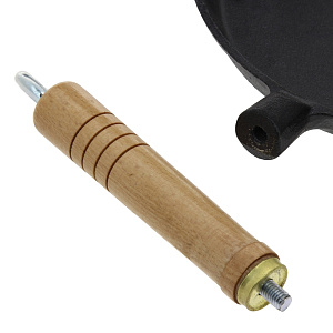 Сковорода 23см деревянная ручка чугун Ф230 HE98 000000000001153032