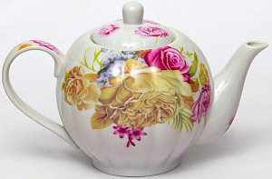 Чайник фарфор 1000мл подарочная упаковка Флора Весеннее настроение Olaff 124-01201 000000000001200551