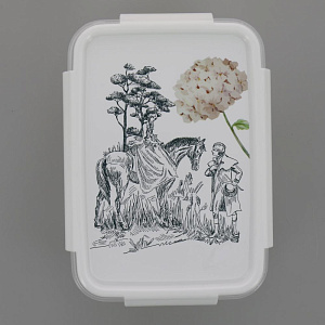 Контейнер для свч 750мл ПОЛИМЕРБЫТ toile de jouy пластик 000000000001204957