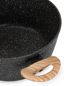 Набор посуды для приготовление 3 предмета (сковорода 24см/кастрюля 6л/крышка 24см) серый алюминий 000000000001229788