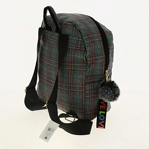 Рюкзак клетка 31х25х13см LUCKY красная линия экокожа 000000000001182572
