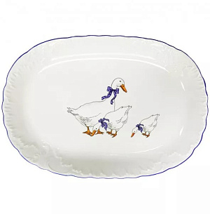 Блюдо круглое 32см CMIELOW Рококо Гуси фарфор OMD666-24-Рококо-1-6RZ 000000000001219563