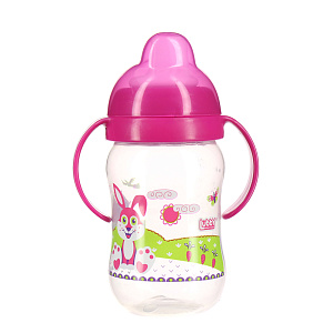 Поильник-Непроливайка с твердым носиком Веселые животные Lubby, от 6 месяцев, 250мл 000000000001135464