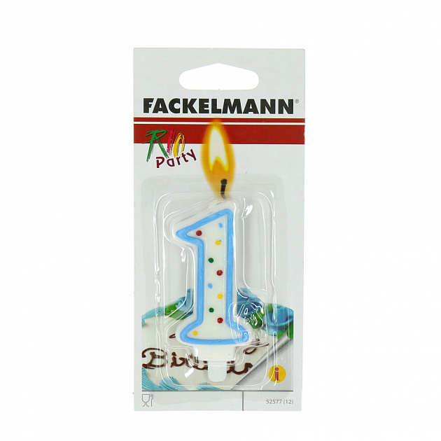 Свеча для торта цифра 1 Rio Fackelmann 000000000001128109