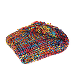 Вязаный плед с кистями Picasso Mona Liza, 140?180 см, акрил 000000000001130015