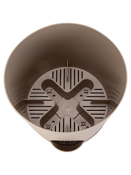 Горшок для цветов 2л Интерм с поддоном латте пластик 000000000001230341