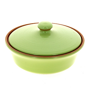 Салатник 500мл ПОСУДА ЦЕНТР с крышкой салатовый керамика 4199 000000000001182195