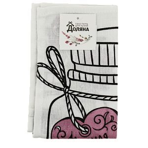 Полотенце 34х60см 160гр/м Доляна любимая бабушка кухонное рогожка 4122668 000000000001203827