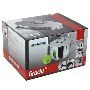 Кастрюля 3,7л металлическая крышка нержавеющая сталь 167601 000000000001140013